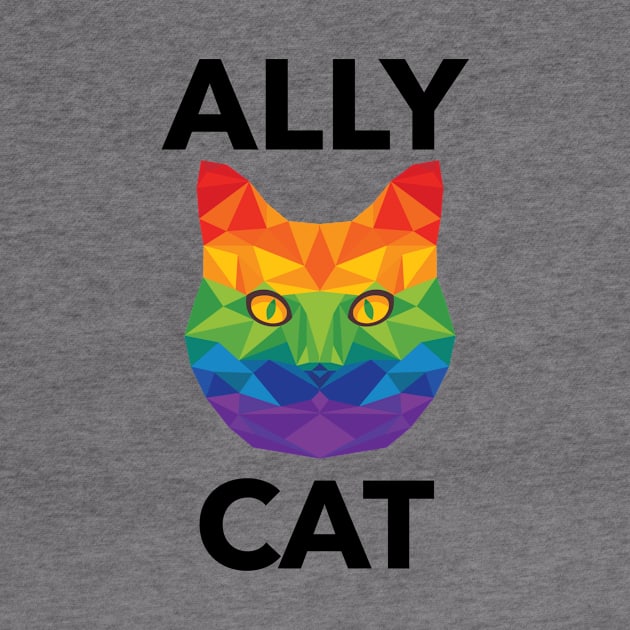 LGBTQ | Ally Cat | Pride Gift | Be Kind | Funny LGBTQ Gift Idea | Cat Lover | Kitty Lover | Love Is Love | Rainbow by Pomorino